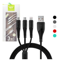 Cabo Carregador 3 In 1 Conexão Tipo-c / V8 / Lightning De 1,
