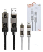 Cabo De Dados 4 Em 1 (usb/2x Tpc/ios) Pd 27w / 240w De 1,20