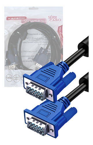 Cabo Vga/vga Conexão De Vídeo Para Pc E Tela 1.8 Metros Kapb